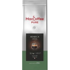 Купить Кофе молотый MACCOFFEE Pure Arabica Crema натуральный жареный, 250г в Ленте