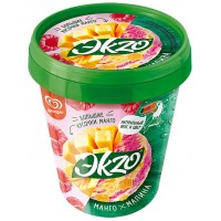 Мороженое ЭKZO Манго-малина молочное без змж, ведро, 520г