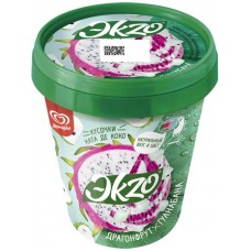Купить Мороженое ЭKZO Драгонфрут-гуанабана, с кусочками ната де коко (кокосовый мармелад) 2%, без змж, ведро, 520г в Ленте