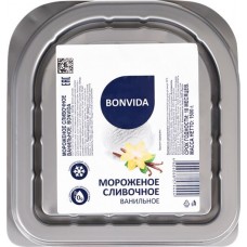 Мороженое BONVIDA Пломбир ванильный 8%, без змж, контейнер, 1,5кг