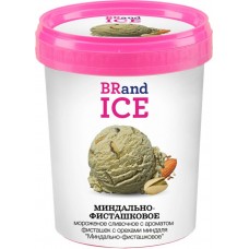 Купить Мороженое BRAND ICE Миндально-фисташковое, сливочное фисташковое с миндалем 18%, без змж, пластиковый стакан, 1000мл в Ленте