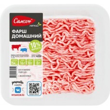 Купить Фарш из свинины и говядины САМСОН Домашний, категория Б, 400 г в Ленте