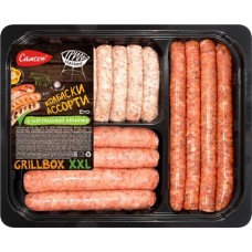 Колбаски САМСОН Ассорти Grill box XXL: Гриль, Классические, свиные с травами и специями