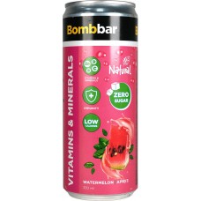 Купить Напиток BOMBBAR Лимонад со вкусом арбуза, обогащенный магнием и цинком, газированный, 330мл в Ленте