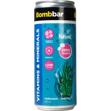 Купить Напиток BOMBBAR Лимонад с экстрактом тархуна, обогащенный магнием и цинком, газированный, 330мл в Ленте