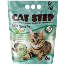 Купить Наполнитель растительный для кошачьего туалета CAT STEP Tofu Green Tea комкующийся, 6л в Ленте