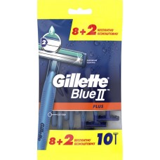 Станок для бритья одноразовый GILLETTE Blue II Plus, 10шт