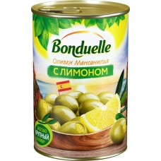 Оливки с лимоном BONDUELLE Мансанилья, 300г