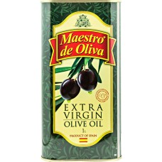 Масло оливковое MAESTRO DE OLIVA Extra Virgin, ж/б, 1000мл