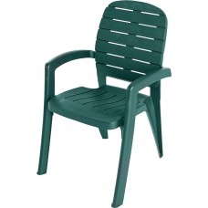 Купить Кресло пластиковое ЭЛЛАСТИК-ПЛАСТ Прованс, темно-зеленое, Арт. ЭП 762884тз в Ленте
