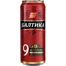 Пиво светлое БАЛТИКА №9 Легендарное крепкое пастеризованное 8%, 0.45л