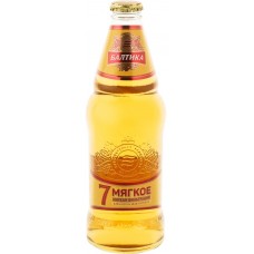 Пиво светлое БАЛТИКА №7 Мягкое фильтрованное, пастеризованное, 4,7%, 0.44л