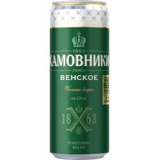 Пиво светлое ХАМОВНИКИ Венское фильтрованное пастеризованное 4,5%, 0.33л