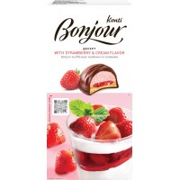 Десерт KONTI Бонжур souffle вкус клубники со сливками, 232г