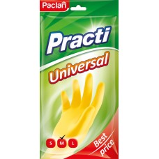 Перчатки хозяйственные PACLAN Practi Universal желтые, размер M
