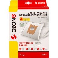Пылесборник OZONE M-02 синтетический для пылесоса, микрофильтр 5шт