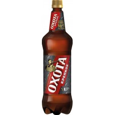 Купить Пиво светлое ОХОТА Крепкое пастеризованное 8,1%, 1.25л в Ленте