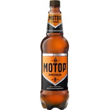 Пиво светлое МОТОР Крепкое фильтрованное пастеризованное 8%, 1.25л
