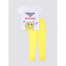 Купить Пижама детская INWIN Kids футболка и брюки, белый/желтый, Арт. LUK010 в Ленте