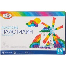 Пластилин ГАММА Классический, 16 цветов, Арт. 281034, 320г