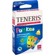Лейкопластырь бактерицидный TENERIS Fun Kids с рисунками 5,6х1,9см, 20шт