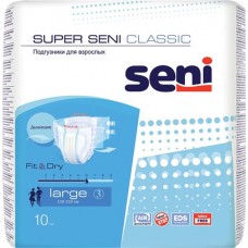 Подгузники для взрослых SENI Classic Large, 10шт