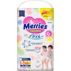 Подгузники-трусики детские MERRIES XL 12–22кг, 38шт