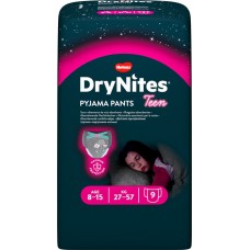 Подгузники-трусики детские для девочек HUGGIES DryNites 8–15 лет, 30–57кг, 9шт
