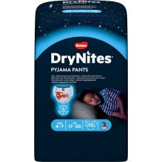 Подгузники-трусики детские для мальчиков HUGGIES DryNites 4–7 лет, 17–30кг, 10шт