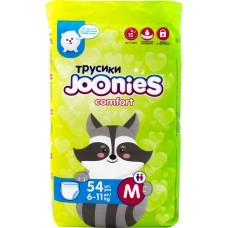 Подгузники-трусики детские JOONIES Comfort M 6–11кг, 54шт