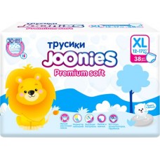 Подгузники-трусики детские JOONIES Premium Soft XL 12–17кг, 38шт