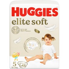 Подгузники детские HUGGIES Elite Soft 5 12–22кг, 42шт