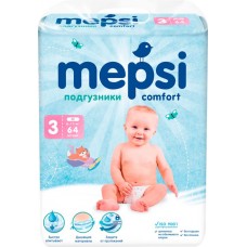 Подгузники детские MEPSI M 6–11кг, 64шт