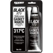 Герметик-прокладка RUNWAY силиконовый, черный Арт. RW8501, 85г