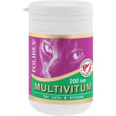 Купить Витамины для кошек ПОЛИДЕКС Multivitum Plus поливитаминно-минеральный комплекс, в таблетках, 200шт в Ленте