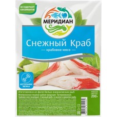 Крабовое мясо МЕРИДИАН Снежный краб (имитация), 200г