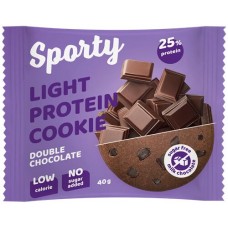Печенье протеиновое SPORTY Protein Light Двойной шоколад, 40г