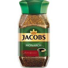 Купить Кофе растворимый JACOBS Monarch intense/Monarch Original Intense натуральный сублимированный, 95г в Ленте