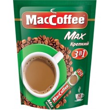 Напиток кофейный растворимый MACCOFFEE Max 3в1 Крепкий, 20пак