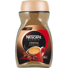 Кофе растворимый NESCAFE Classic Crema натуральный порошкообразный, ст/б, 95г