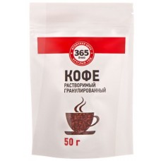 Кофе растворимый 365 ДНЕЙ Arabica натуральный гранулированный, 50г