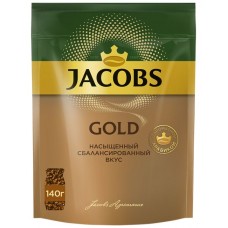 Купить Кофе растворимый JACOBS Gold натуральный сублимированный, 140г в Ленте