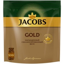 Кофе растворимый JACOBS Gold натуральный сублимированный, 500г