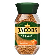 Кофе растворимый JACOBS Caramel/Monarch caramel натуральный сублимированный с ароматом карамели, 95г