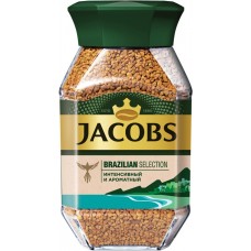 Кофе растворимый JACOBS Brazilian Selection натуральный сублимированный, 180г
