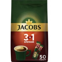 Напиток кофейный растворимый JACOBS 3в1 Крепкий, 675г
