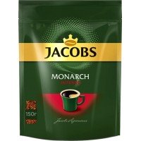 Кофе растворимый JACOBS Monarch Intense натуральный сублимированный, 150г