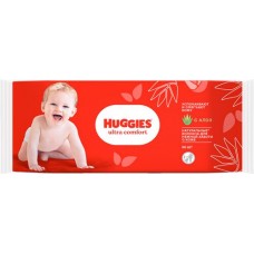 Купить Салфетки влажные детские HUGGIES Ultra Comfort с алоэ, 56шт в Ленте