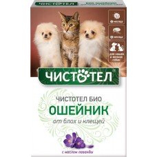 Биоошейник для кошек и собак мелких пород ЧИСТОТЕЛ с лавандой от блох и клещей, Арт. 42499, 40см