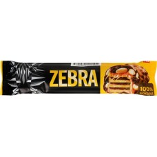 Вафли KDV Zebra с молочной шоколадной глазурью, 40г